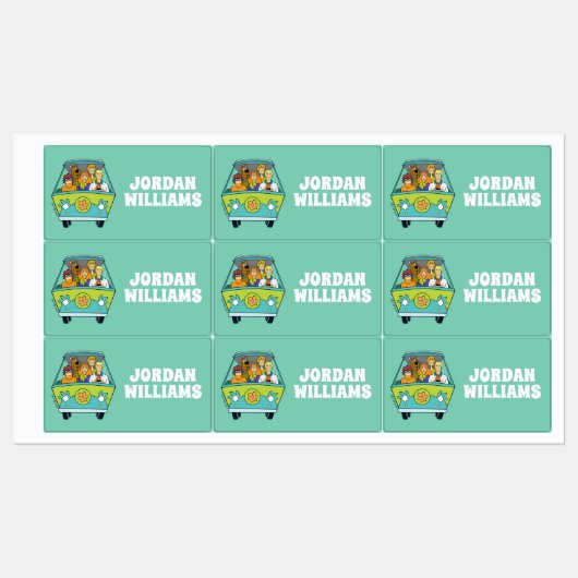 Scooby-Doo en de Gang Mystery Machine | Naam toevo Labels (Vel)