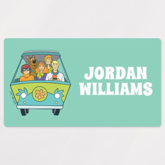 Scooby-Doo en de Gang Mystery Machine | Naam toevo Labels (Design 1)