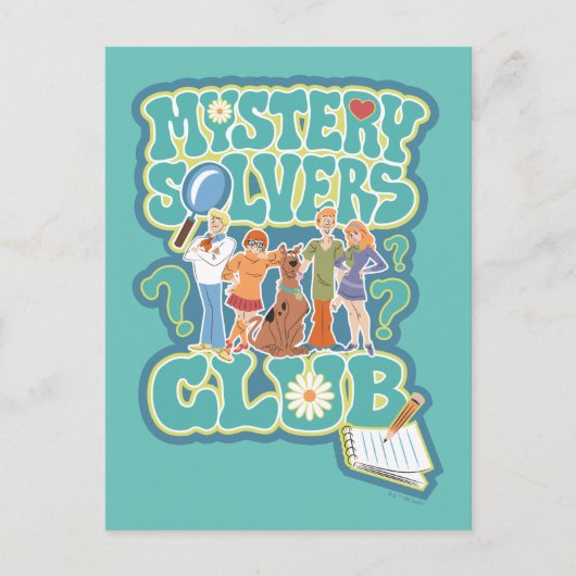 Scooby-Doo en de Gang "Mystery Solvers Club" Briefkaart (Voorkant)