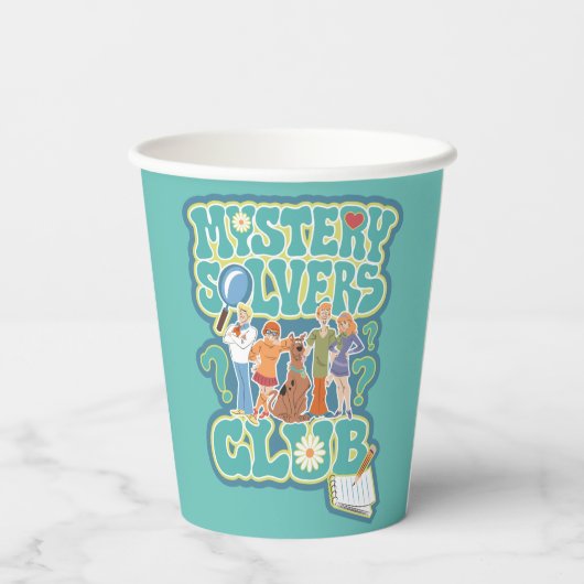 Scooby-Doo en de Gang "Mystery Solvers Club" Papieren Bekers (Achterkant)