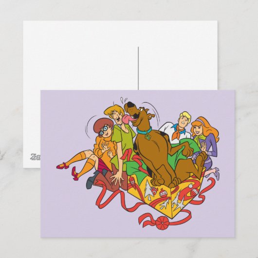 Scooby-Doo en Gang Kerstmis Feestdagenkaart (Voorkant / Achterkant)