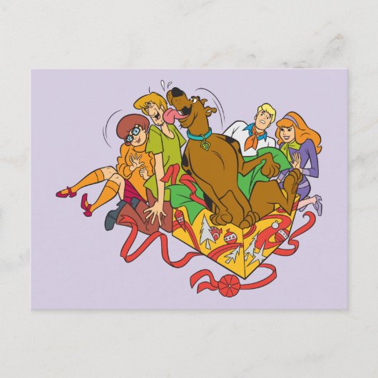 Scooby-Doo en Gang Kerstmis Feestdagenkaart (Voorkant)