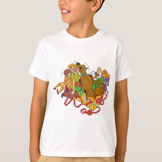Scooby-Doo en Gang Kerstmis T-shirt (Voorkant)