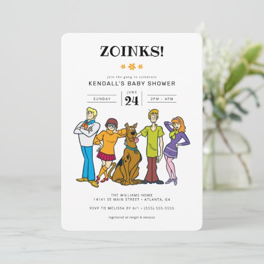 Scooby-Doo en het Baby shower van de Gang Groovy Kaart (Staand voorkant)