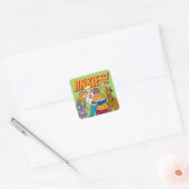 Scooby-Doo en het Gang Investigate Book Vierkante Sticker (Envelop)