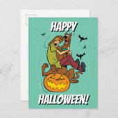 Scooby-Doo en Shaggy Halloween Fright Briefkaart (Voorkant / Achterkant)