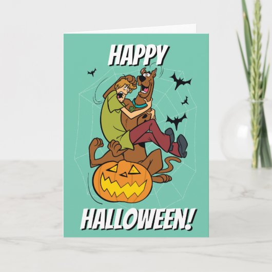 Scooby-Doo en Shaggy Halloween Fright Kaart (Voorkant)