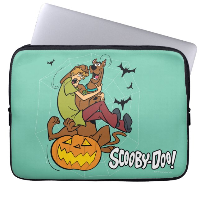 Scooby-Doo en Shaggy Halloween Fright Laptop Sleeve (Voorkant)