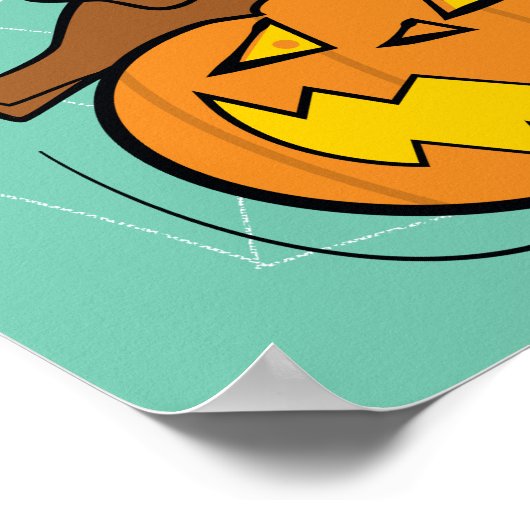 Scooby-Doo en Shaggy Halloween Fright Poster (Hoek)