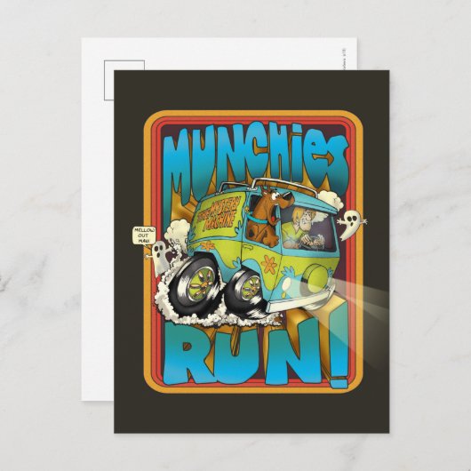 Scooby-Doo en Shaggy "Munchies run!" Briefkaart (Voorkant / Achterkant)