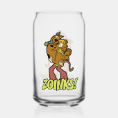 Scooby-Doo en Shaggy Zoinks. Blikvorm Glas (Voorkant)