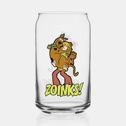 Scooby-Doo en Shaggy Zoinks. Blikvorm Glas (Voorkant)