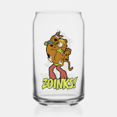 Scooby-Doo en Shaggy Zoinks. Blikvorm Glas (Achterkant)