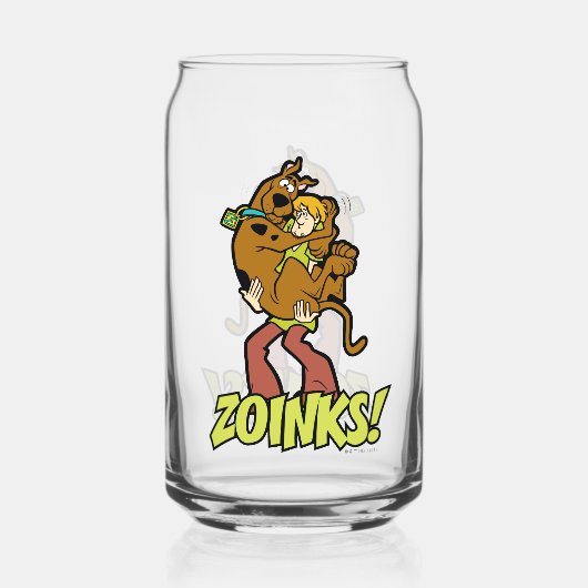 Scooby-Doo en Shaggy Zoinks. Blikvorm Glas (Achterkant)