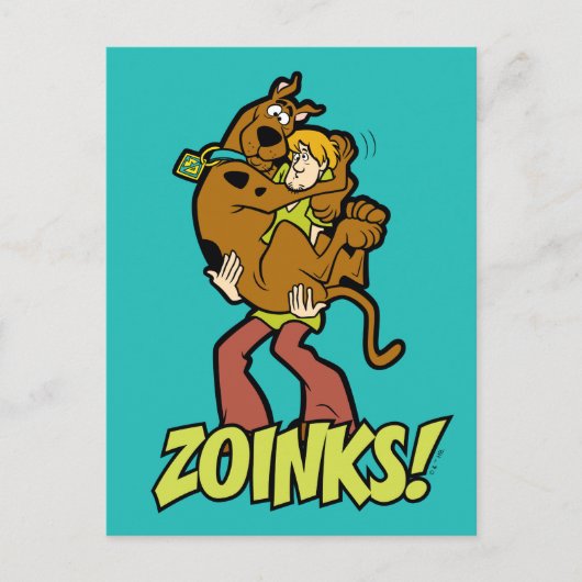 Scooby-Doo en Shaggy Zoinks. Briefkaart (Voorkant)