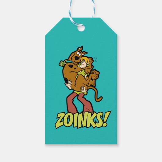 Scooby-Doo en Shaggy Zoinks. Cadeaulabel (Voorkant)