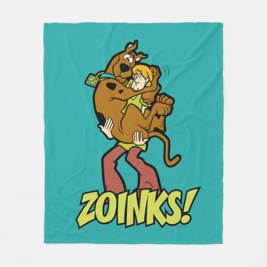 Scooby-Doo en Shaggy Zoinks. Fleece Deken (Voorkant)