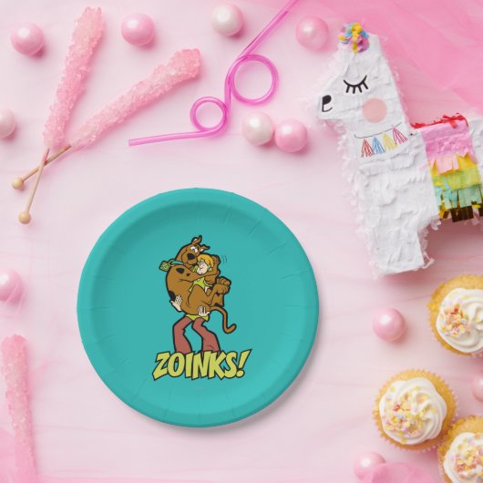 Scooby-Doo en Shaggy Zoinks. Papieren Bordje (Feest)