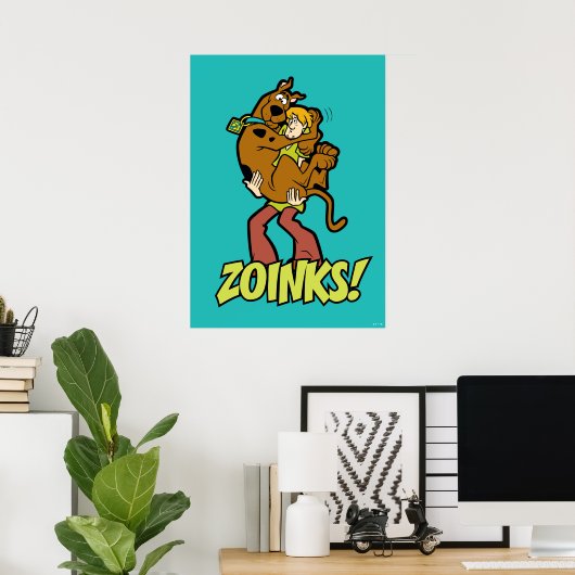 Scooby-Doo en Shaggy Zoinks. Poster (Thuiskantoor)