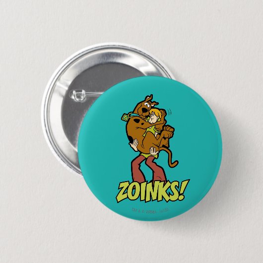 Scooby-Doo en Shaggy Zoinks. Ronde Button 5,7 Cm (Voorkant /achterkant)