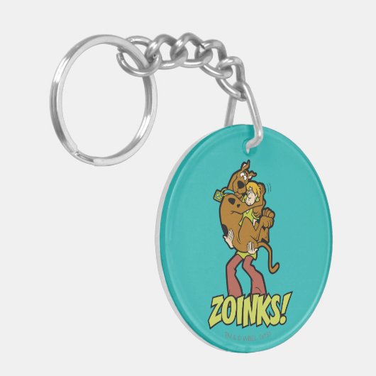 Scooby-Doo en Shaggy Zoinks. Sleutelhanger (Voorkant Links)