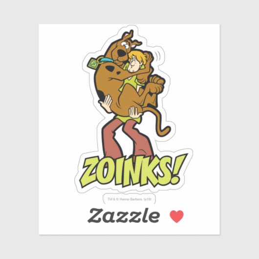 Scooby-Doo en Shaggy Zoinks. Sticker (Vel)