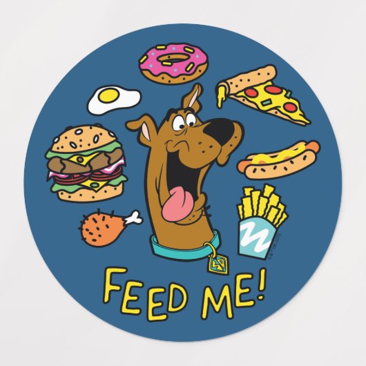 Scooby-Doo Feed Me. Labels (Design 1)
