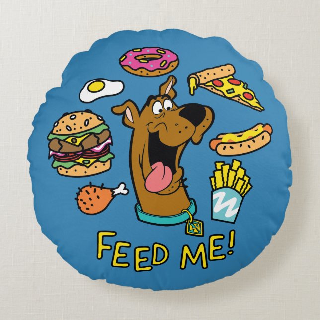 Scooby-Doo Feed Me! Rond Kussen (Voorkant)