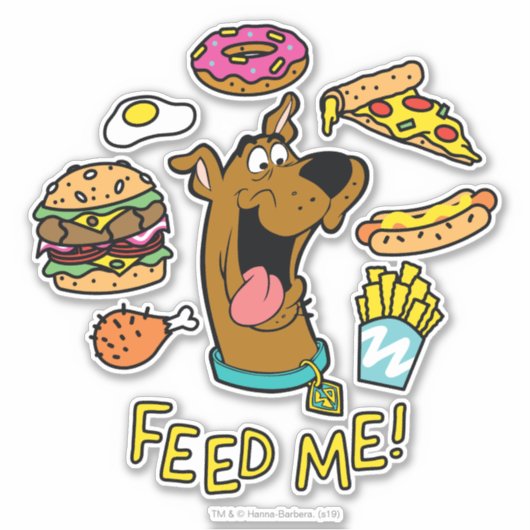 Scooby-Doo Feed Me! Sticker (Voorkant)