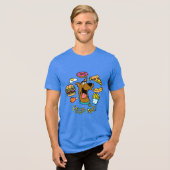 Scooby-Doo Feed Me. Tri-Blend Shirt (Voorkant volledig)