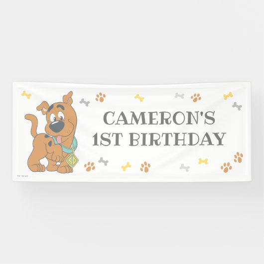 Scooby-Doo First Birthday Spandoek (Horizontaal)