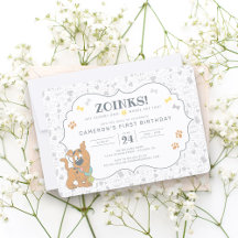 Scooby-Doo First Birthday Uitnodiging