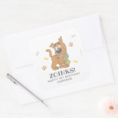 Scooby-Doo First Birthday Vierkante Sticker (Envelop)