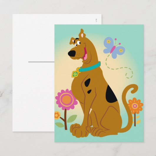 Scooby-Doo Following Butterfly Briefkaart (Voorkant / Achterkant)