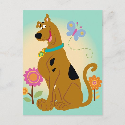 Scooby-Doo Following Butterfly Briefkaart (Voorkant)