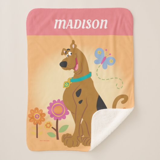 Scooby-Doo Following Butterfly Sherpa Deken (Voorkant)