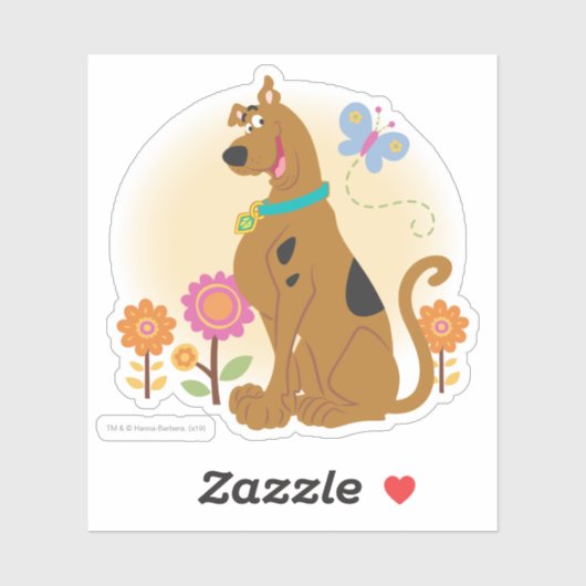 Scooby-Doo Following Butterfly Sticker (Vel)