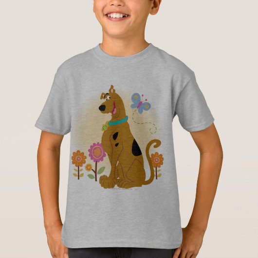 Scooby-Doo Following Butterfly T-shirt (Voorkant)
