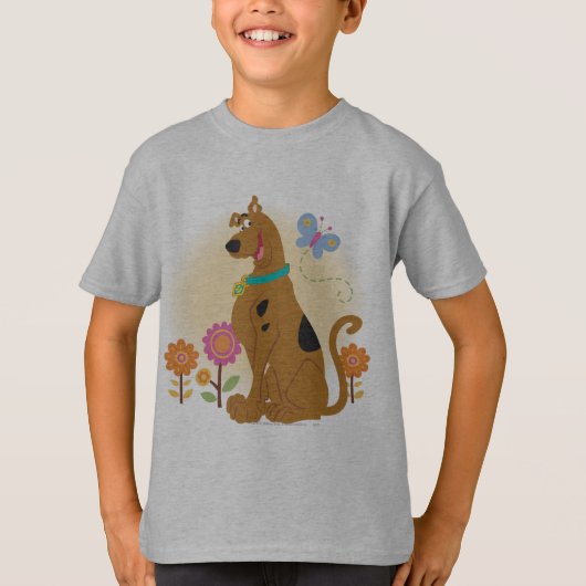 Scooby-Doo Following Butterfly T-shirt (Voorkant)