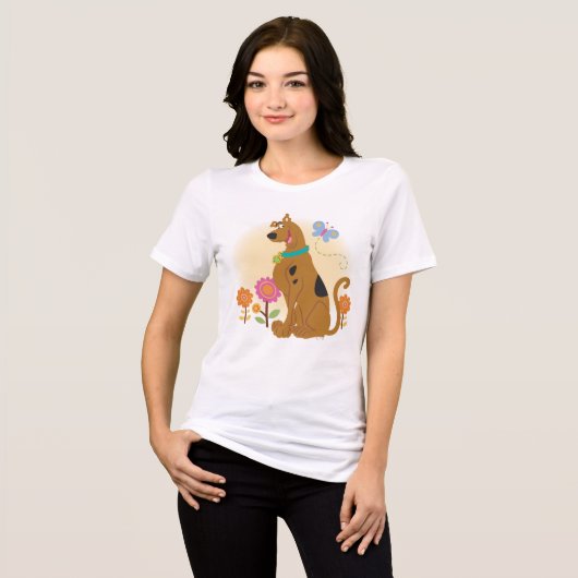 Scooby-Doo Following Butterfly Tri-Blend Shirt (Voorkant volledig)