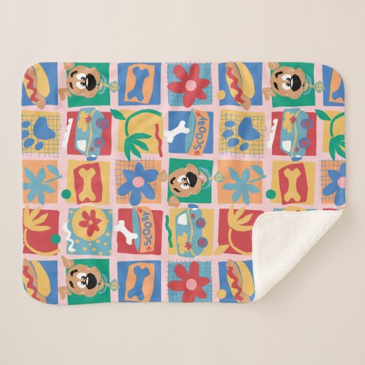 Scooby-Doo | Fun Baby Pattern Sherpa Deken (Voorkant (horizontaal))