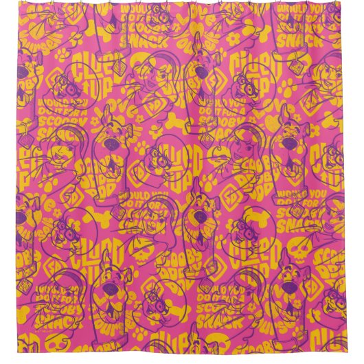 Scooby-Doo | Funky Flower Pattern Douchegordijn (Voorkant)