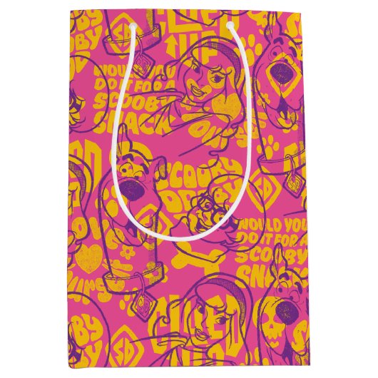 Scooby-Doo | Funky Flower Pattern Medium Cadeauzakje (Voorkant)