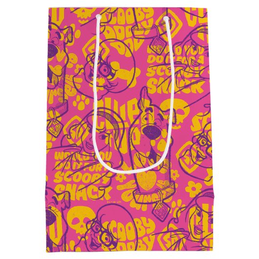 Scooby-Doo | Funky Flower Pattern Medium Cadeauzakje (Achterkant)