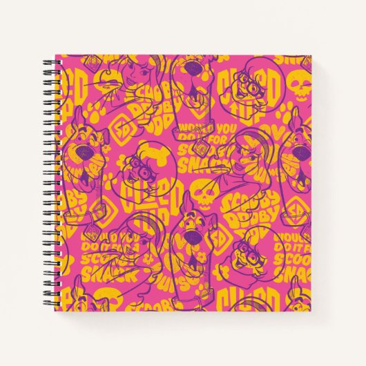 Scooby-Doo | Funky Flower Pattern Notitieboek (Voorkant)