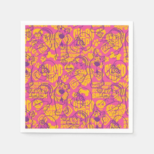 Scooby-Doo | Funky Flower Pattern Servet (Voorkant)
