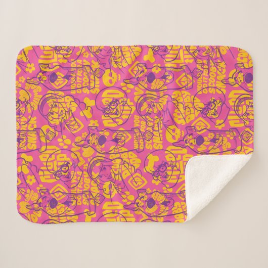 Scooby-Doo | Funky Flower Pattern Sherpa Deken (Voorkant (horizontaal))