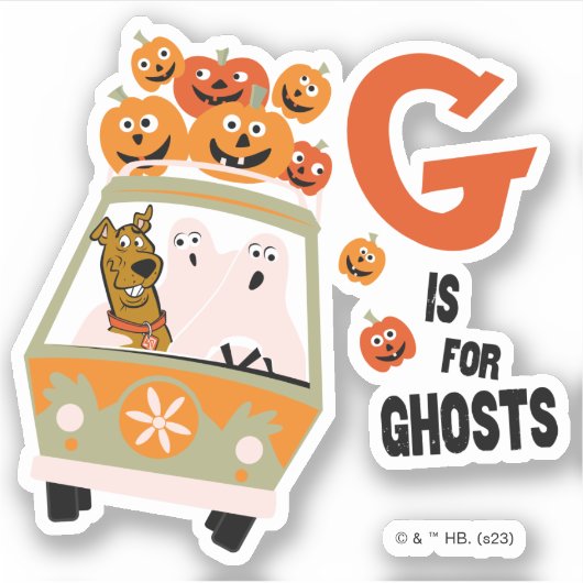 Scooby-Doo | G is voor Ghosts Sticker (Voorkant)