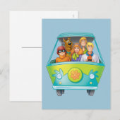 Scooby-Doo & Gang Mystery Machine Airborstel Briefkaart (Voorkant / Achterkant)