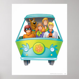 Scooby-Doo & Gang Mystery Machine Airborstel Poster